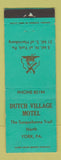 Matchbook Cover - Dutch Village Motel York PA windmill WEAR