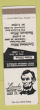 Matchbook Cover - Lincoln Savings and Loan Cleveland OH Brookpart Abraham #2
