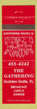 Matchbook Cover - The Gathering Golden Gate FL restaurant bunny
