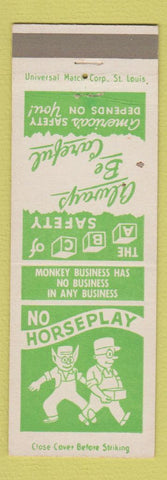 Matchbook Cover - Acme Steel Safety No Horseplay