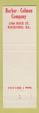 Matchbook Cover - Barber Coleman Rockford IL Safety No Horseplay
