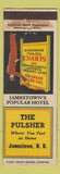 Matchbook Cover - Pulsher Hotel Jamestown ND WEAR