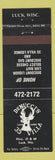 Matchbook Cover - Denucci's 35 Villa Luck WI