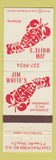 Matchbook Cover - Jim White's Half Shell Atlanta GA