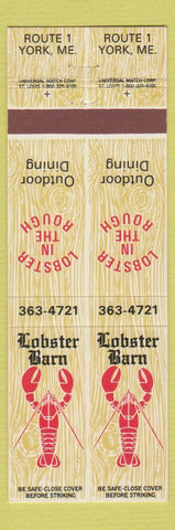 Matchbook Cover - Lobster Park York ME DOUBLE PRINT