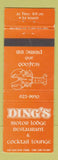 Matchbook Cover - Ding's Motor Lodge Restaurant WEAR