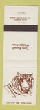 Matchbook Cover - Terry Russell Wildlife Artist tiger