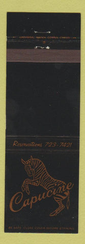 Matchbook Cover - Capucine Laredo TX zebra