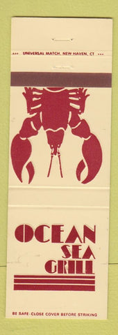 Matchbook Cover - Ocean Sea Grill lobster Bridgeport CT