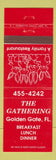 Matchbook Cover - Gathering Golden Gate FL restaurant bunny