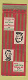 Matchbook Cover - Hotel Lincoln Douglas Quincy IL WEAR
