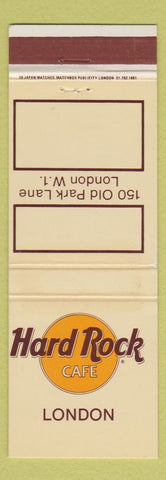 Matchbook Cover - Hard Rock Cafe London UK England