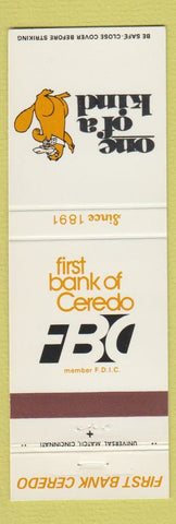 Matchbook Cover - First Bank of Ceredo WV
