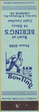 Matchbook Cover - Bering's Bowling Lebanon PA