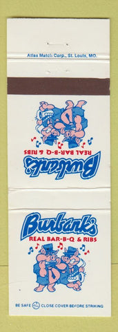 Matchbook Cover - Burbank's BBQ Ribs