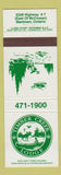 Matchbook Cover - Timber Creek Lodge Markham ON