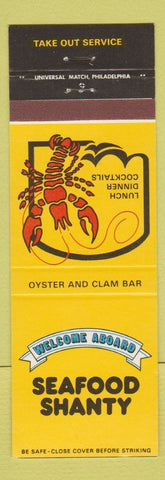 Matchbook Cover - Seafood Shanty Langhorne Lebanon PA Trenton