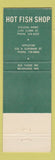 Matchbook Cover - Hot Fish Shop Appleton Stevens Point WI