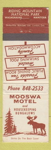 Matchbook Cover - Mooswa Motel Wasagaming MB WEAR