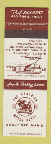 Matchbook Cover - The Canadian Motor Hotel Sault Ste Marie ON