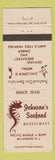 Matchbook Cover - Johnson's Seafood Restaurant Wildwood NJ WEAR