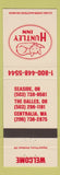 Matchbook Cover - Huntley Inn Centralia WA The Dalles Seaside OR