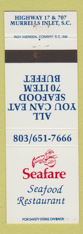 Matchbook Cover - Seafare Seafood Restaurant Murrells Inlet SC