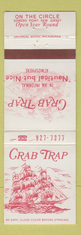Matchbook Cover - Crab Tree Somers Point NJ WHITE