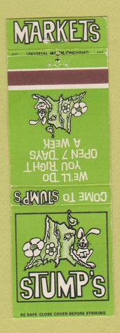 Matchbook Cover - Stump's Markets rabbit WEAR