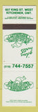 Matchbook Cover - Koalaby's Restaurant Kitchener ON kangaroo koala