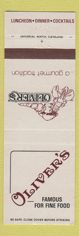Matchbook Cover - Oliver's Restaurant Cleveland OH Akron