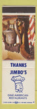 Matchbook Cover - Jimbo's Restaurants Bath OH