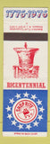 Matchbook Cover - Shop Rite Stores 1976 Bicentennial Liberty Bell