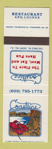 Matchbook Cover - Coastline Restaurant Cherry Hill NJ