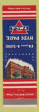 Matchbook Cover - Hyde Park YMCA Chicago IL
