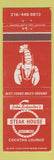 Matchbook Cover - Coastline Restaurant Cherry Hill NJ lobster