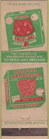 Matchbook Cover - Chip Steaks Hamburgers WEAR Pittsburgh PA