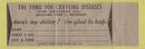 Matchbook Cover - Fund for Crippling Diseases MI Michigan Cerebral Palsy WEAR