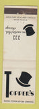 Matchbook Cover - Topper's Chicago IL top hat