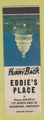 Matchbook Cover - Eddie's Place Richmond KY