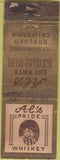 Matchbook Cover - A's Pride Whiskey Oakland CA WWII POOR