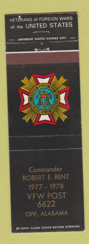 Matchbook Cover - VFW Commander Robert Bent Post 1978 Opp AL