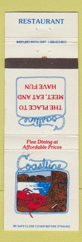 Matchbook Cover - The Coastline Restaurant Cherry Hill NJ