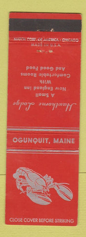 Matchbook Cover - Hawthorne Lodge Ogunquit ME lobster