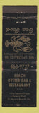 Matchbook Cover - Beach and Oyster Bar Restaurant Fort Myers Beach FL WEAR