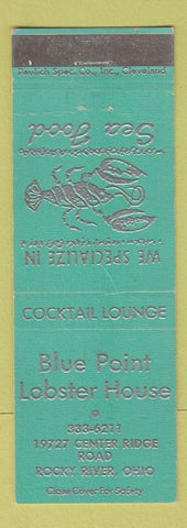 Matchbook Cover - Blue Point Lobster House Rocky River OH TEAL