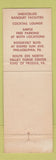 Matchbook Cover - Beck's seafood King of Prussia Philadelphia PA