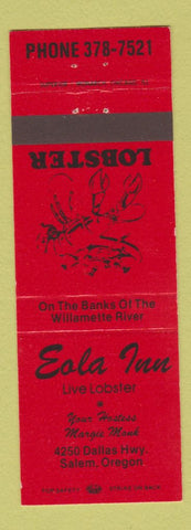 Matchbook Cover - Eola Inn Salem OR lobster