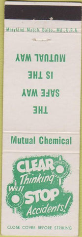 Matchbook Cover - Mutual Chemical safety