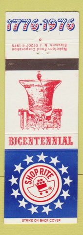 Matchbook Cover - Shop Rite Stores 1976 Bicentennial Liberty Bell